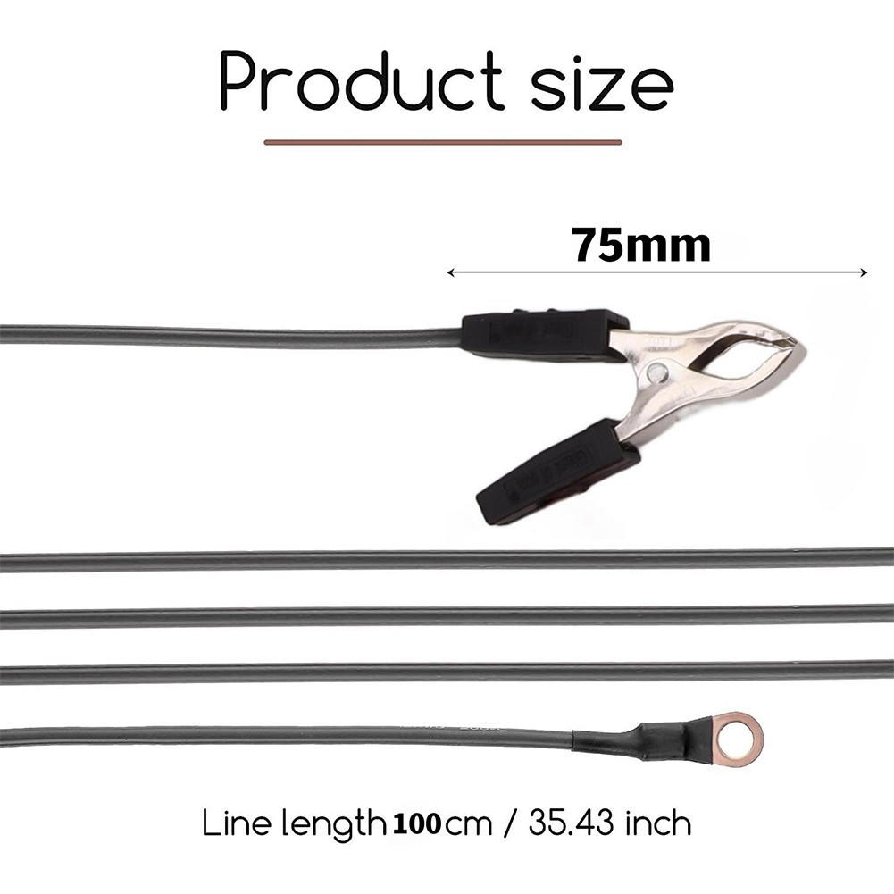2 Piece Set of Electric Fence Wires with Strong For Alligator Clip Fasteners
