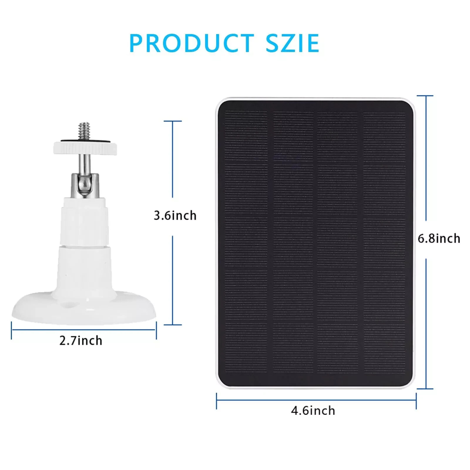 Solar Panel for Bird Feeder Camera Type-C Charger DC Charger Micro USB Charge…