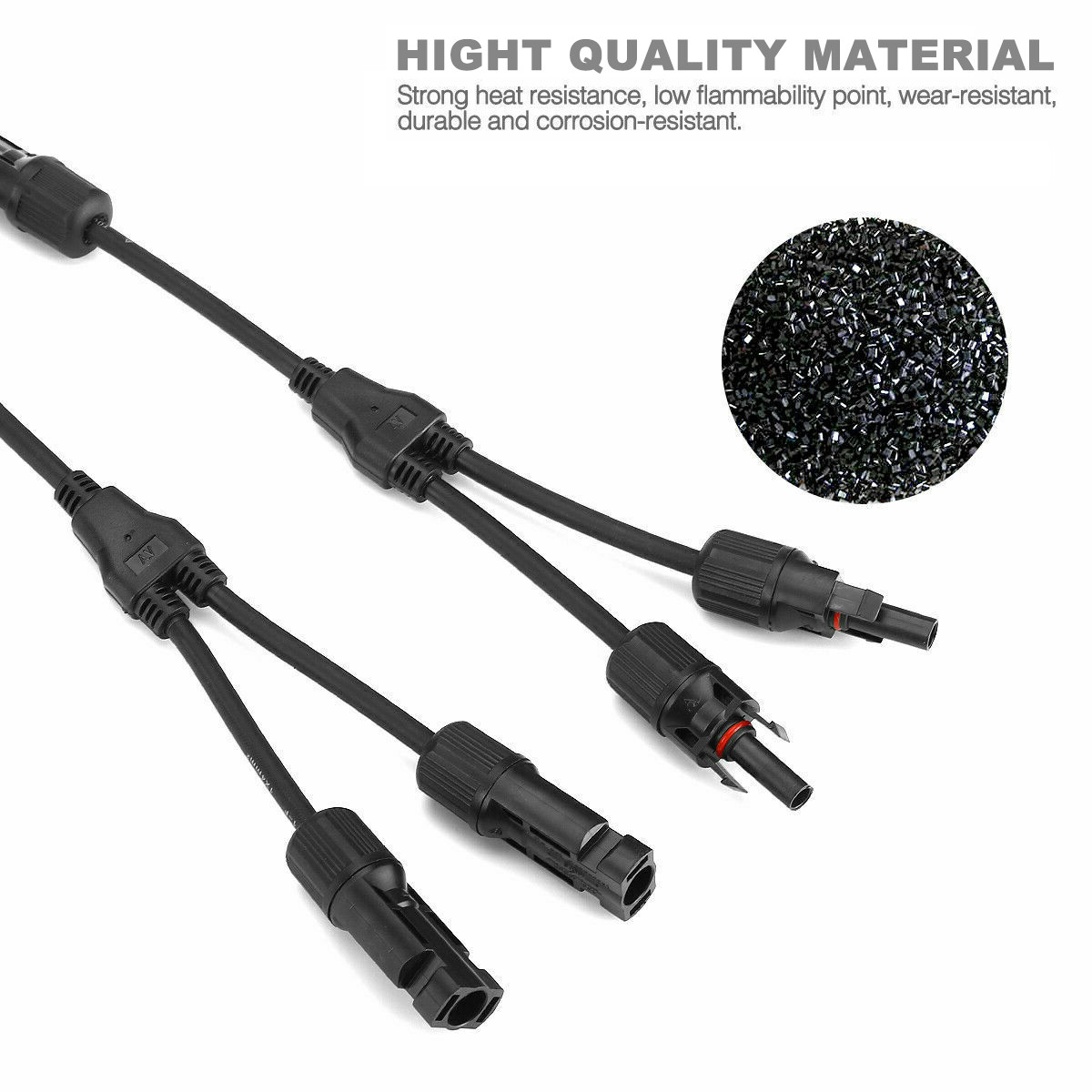 5 Pairs Solar Panel 1 to 2Y Branch Cable Connectors Adapter Extension Connectors
