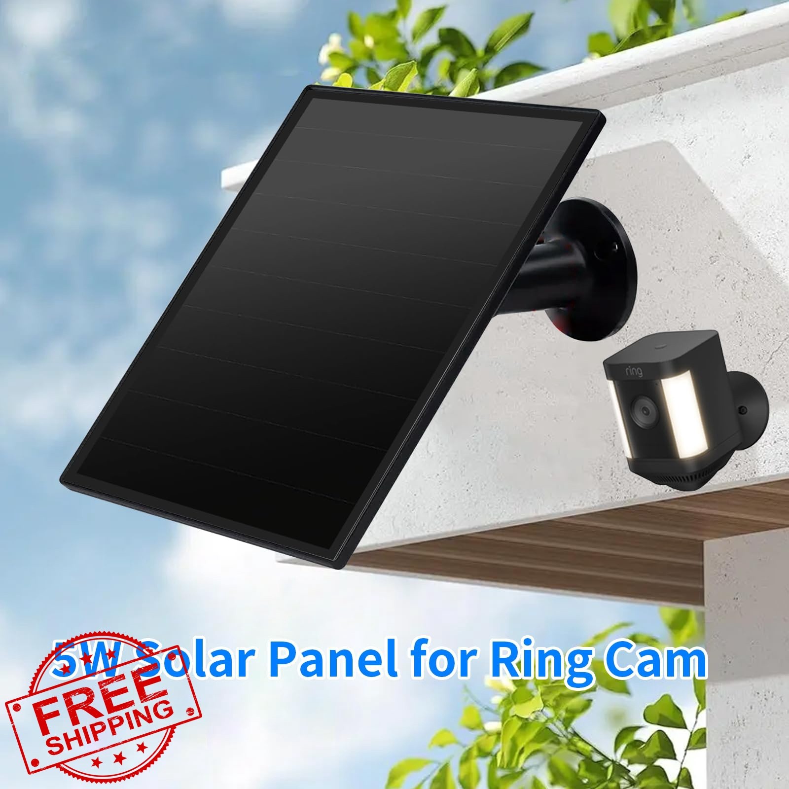 Teczckc Black Solar Panel 1Pack