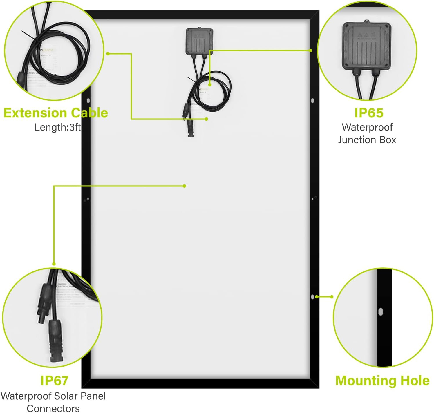 250W Solar Panel for RV Marine Boat