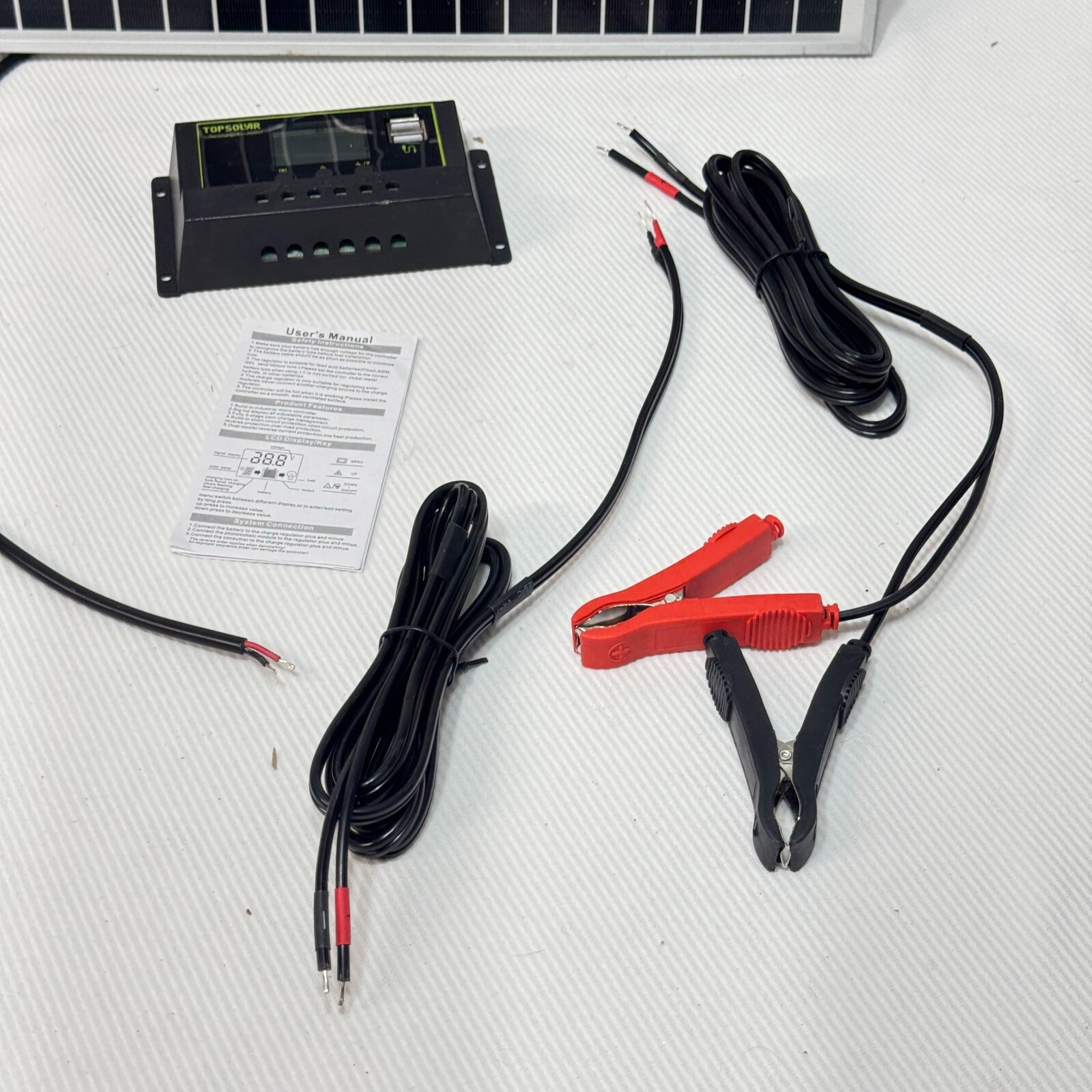 Solar Battery Charger 20W 12 Volt Powered Panel for Car Dump Trailer Boat Marine