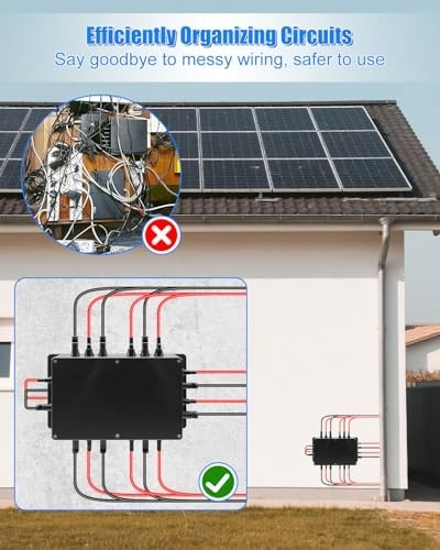 8 String Solar PV Combiner Box, IP68 Waterproof, 30A Fuse, Circuit Breaker for R