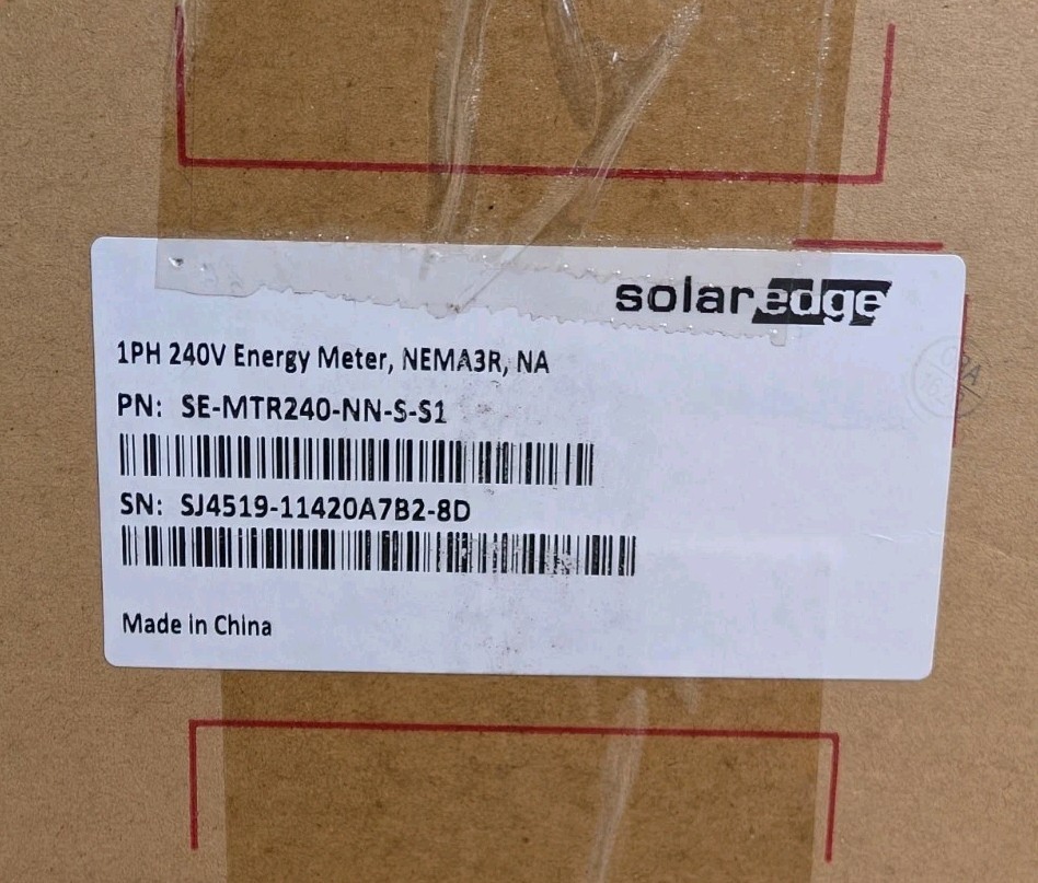 SolarEdge – 1Phase 240V Energy Meter W/ Modbus Nema 3R (SE-MTR240-NN-S-S1) NEW