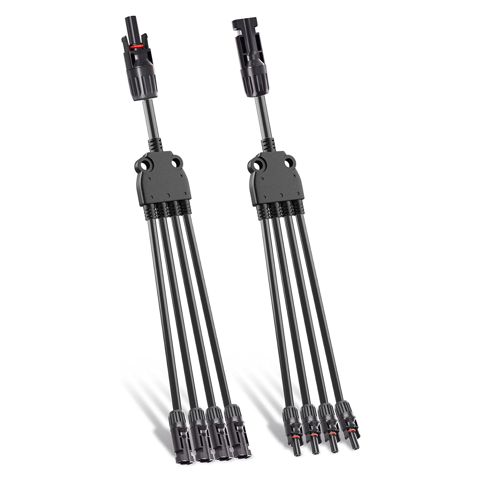 1 Pair Solar 1 to 4 Y Branch Connectors Connector Parallel Panel Cable Wire Plug