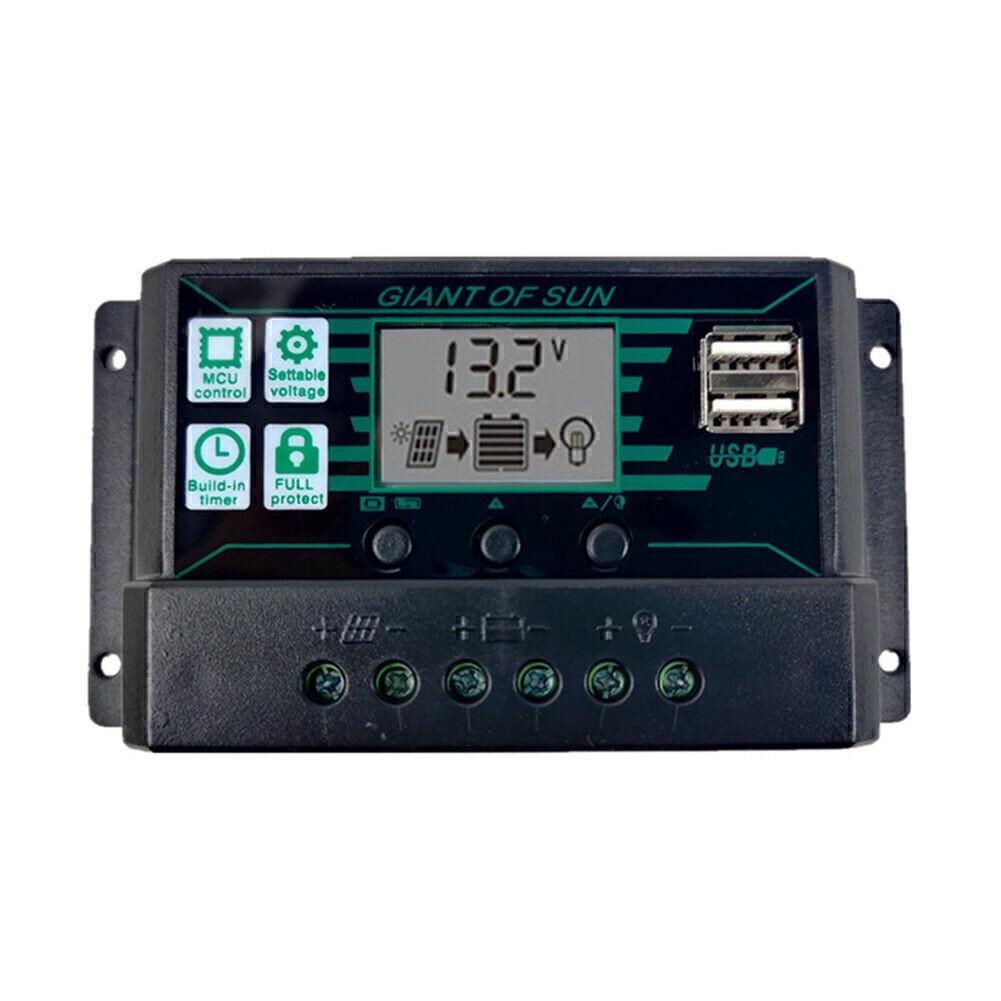 10A-100A MPPT Solar Panel Regulator Charge Controller 12V/24V Focus Tracking