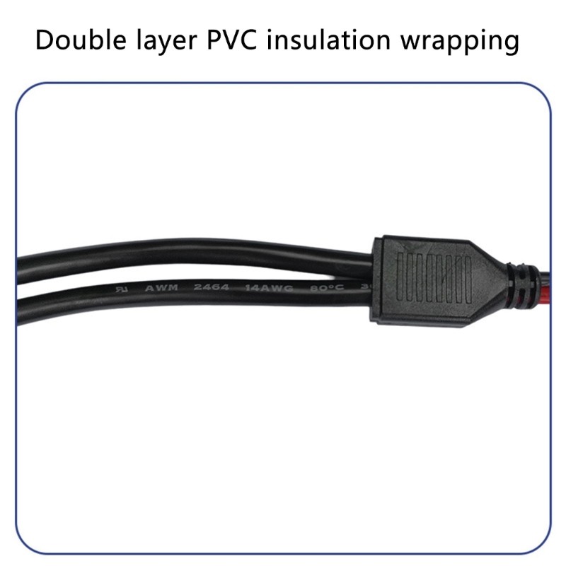 XT60 Female to Double DC8mm 7.9×0.9mm Cable 12AWG Extension for Solar Generator