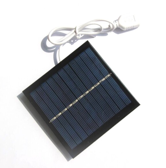 1W 5.5V 95 * 95MM solar panel solar charger can charge 3.7V-5V batteries