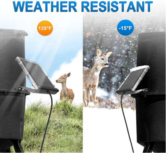 12V 1.7W Solar Panel to Recharge Deer Feeder Battery Waterproof Outdoor S