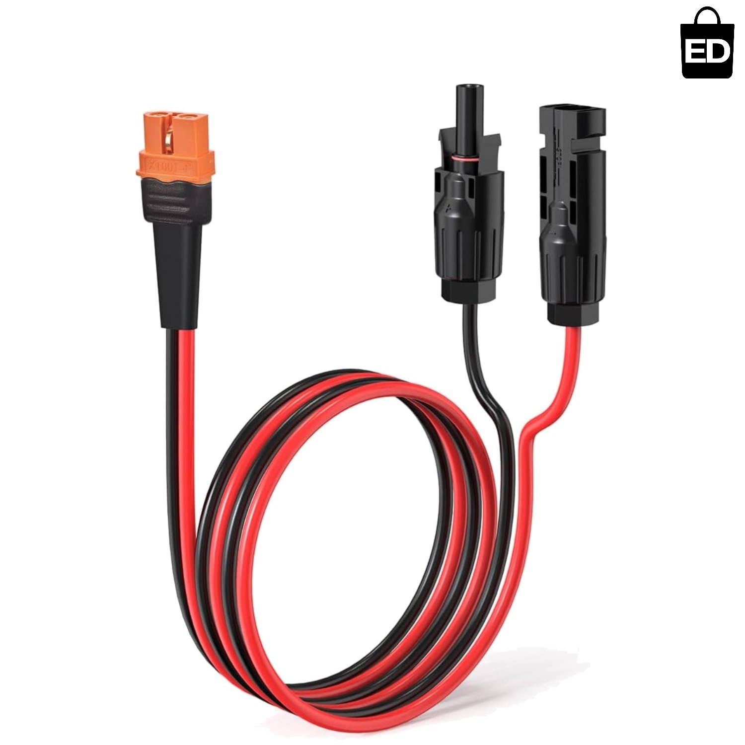 10AWG 2FT Weatherproof Solar to XT60i Cable for Reliable Power Connections