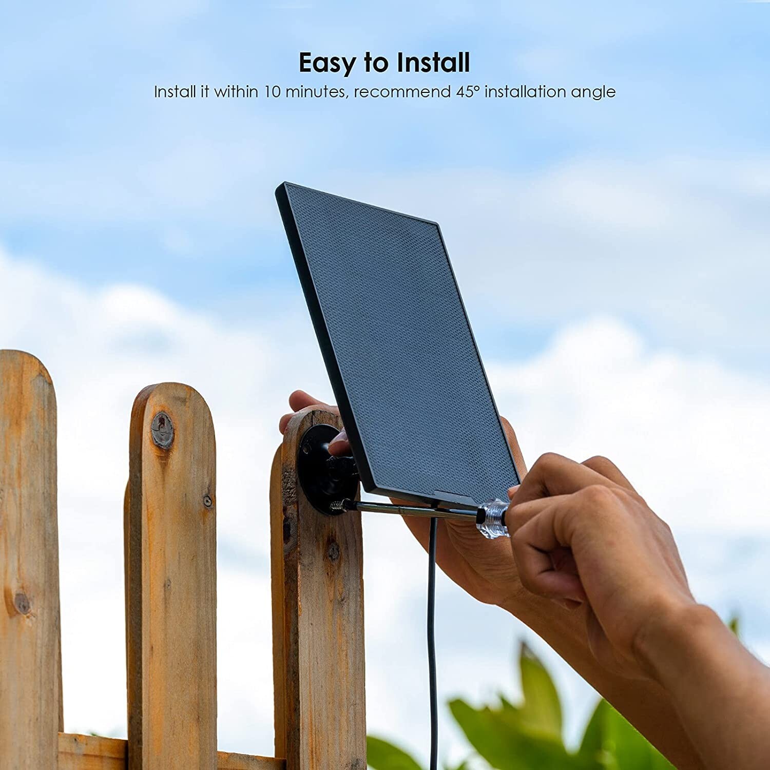 ieGeek USB Port Solar Panel for Outdoor Wireless Security Camera Home CCTV Cam