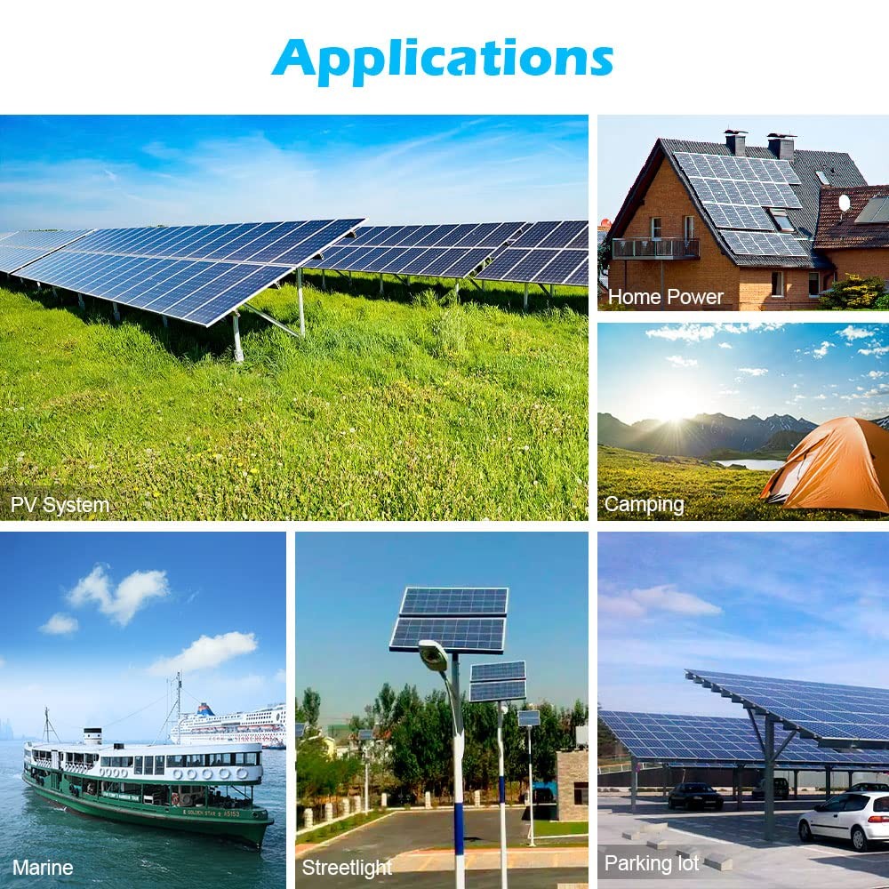 SUNGOLDPOWER 8pcs 370W Solar Panels Monocrystalline, Grade A Solar Cell, Wate…