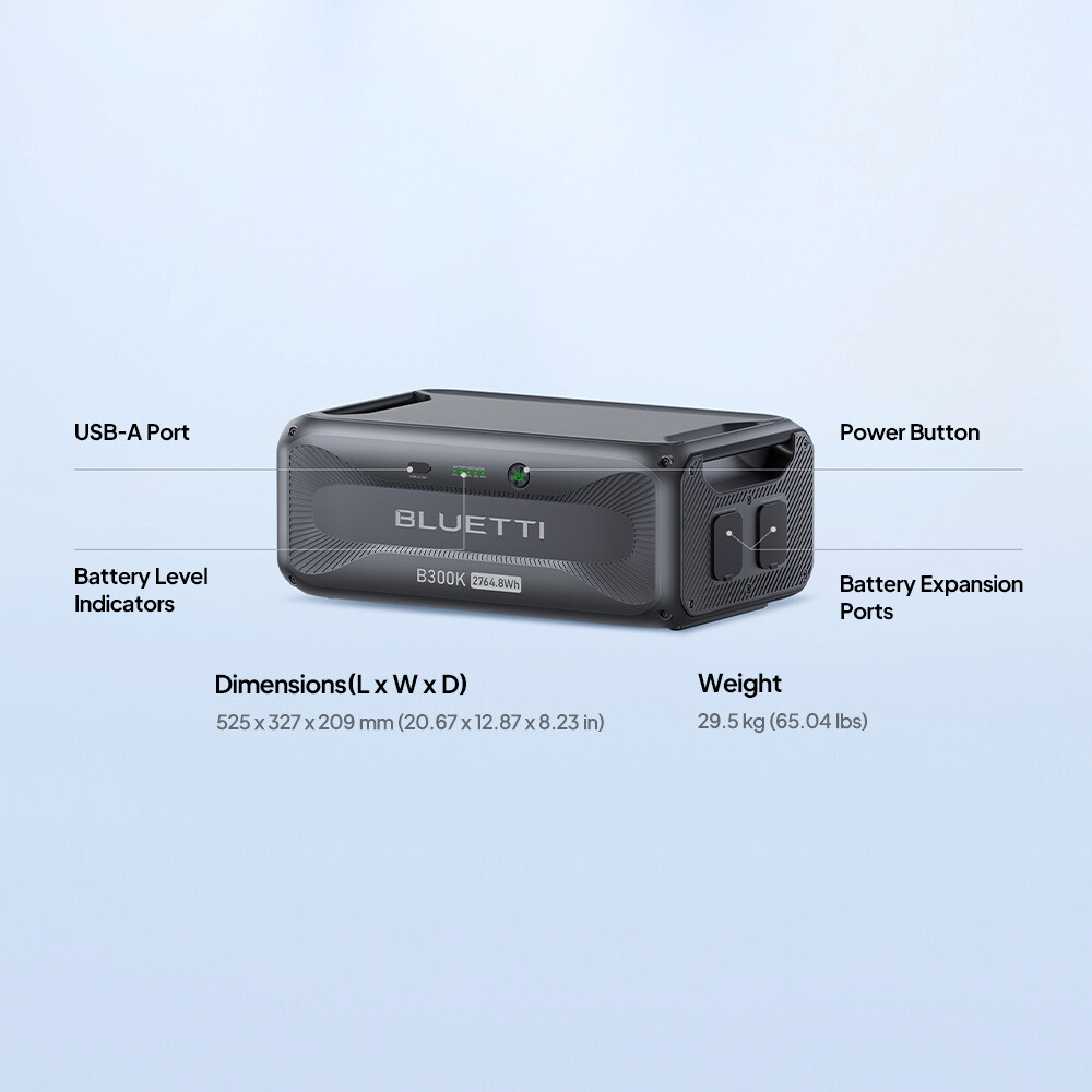 BLUETTI B300K 2764.8Wh Expandable Extra Battery LiFePO₄ for Apex 300