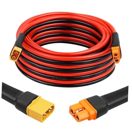 XT60i to XT60 Extension Cable 10AWG XT60i Female to XT60 Male Connector 20FT
