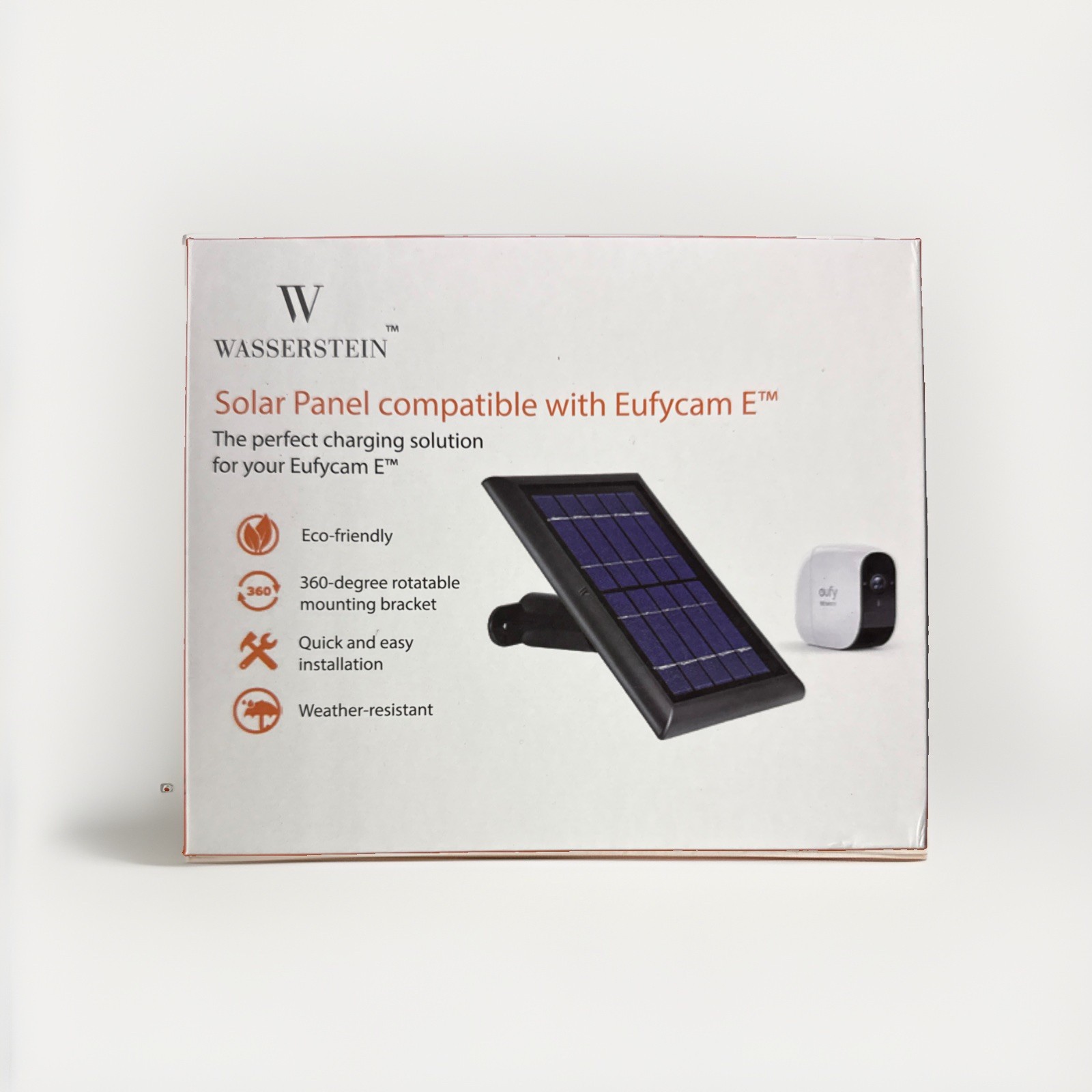 Wasserstein Eufy Cam E Outdoor Smart Security Camera Black Solar panel