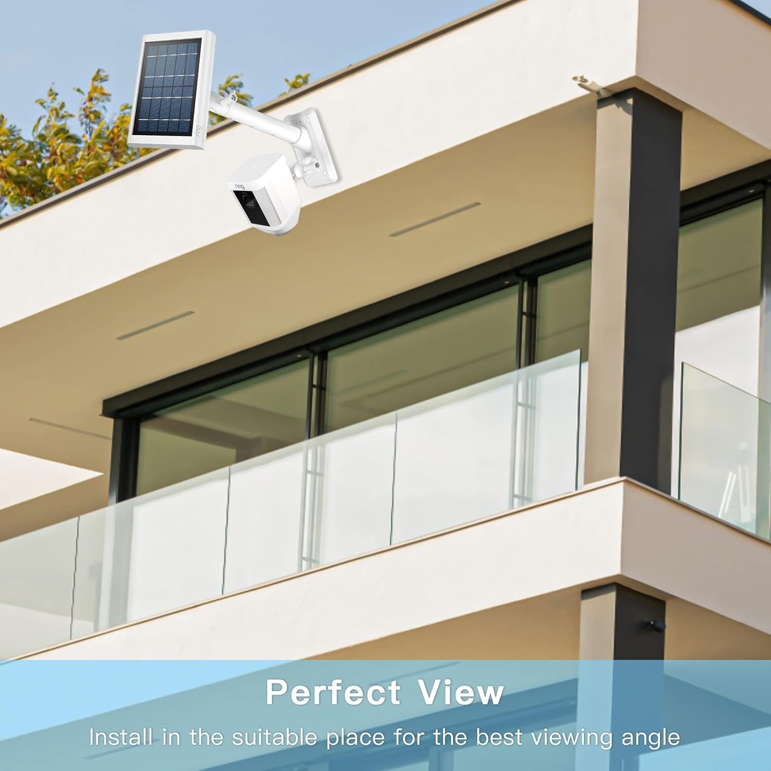 Ring Wall Mount for Cameras and Solar Panels -White