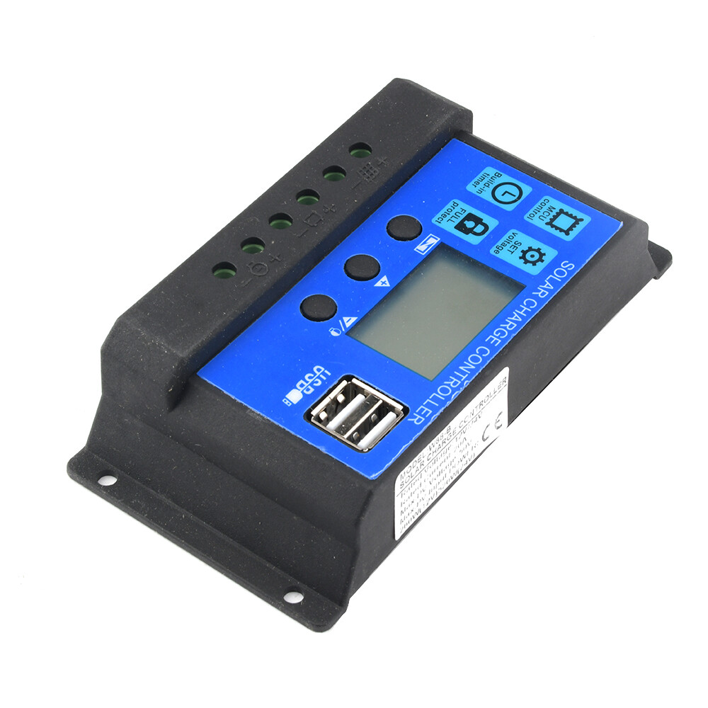 Solar Panel 12V/24V 10A-60A Battery Charge Controller LCD Regulator Dual USB New