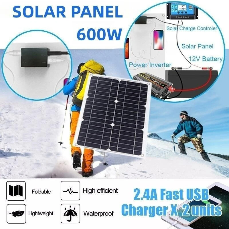 New 12V to 110V/220V Solar Panel System Battery Charge Controller 4000W Power