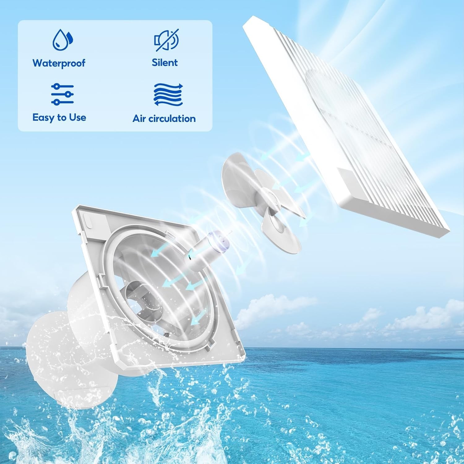 Solar Powered Exhaust Fan, 15W Weatherproof Solar Panel with 8 Inch Solar Exh…