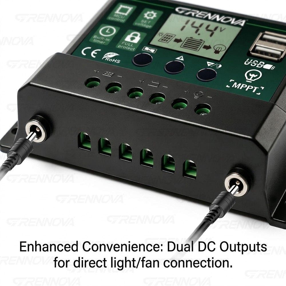 Grennova Plug and Play 2200W Full Off-Grid Solar System Mono 50W Panel 12V/24V
