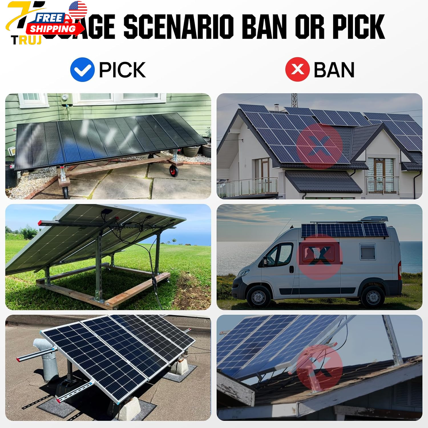 ECO WORTHY Upgraded Solar Ground Mount Adjustable Multi-Pieces Solar Panel Mount