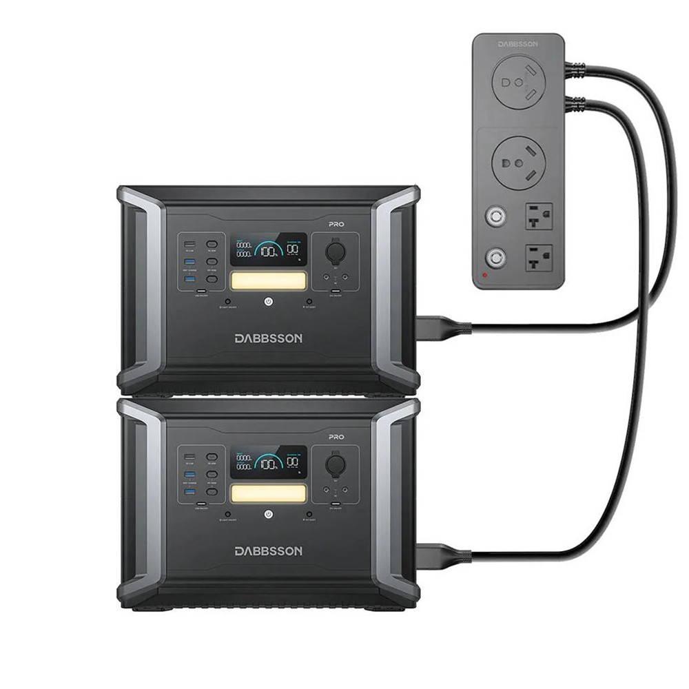 4600W 4300Wh Power Station w/ Parallel Connector LFP Battery for Home Camping