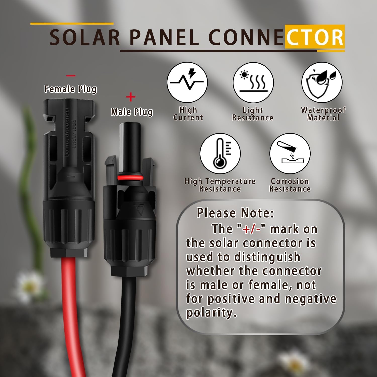 MC4 to XT60 Solar Cable 10AWG for Ecoflow Anker