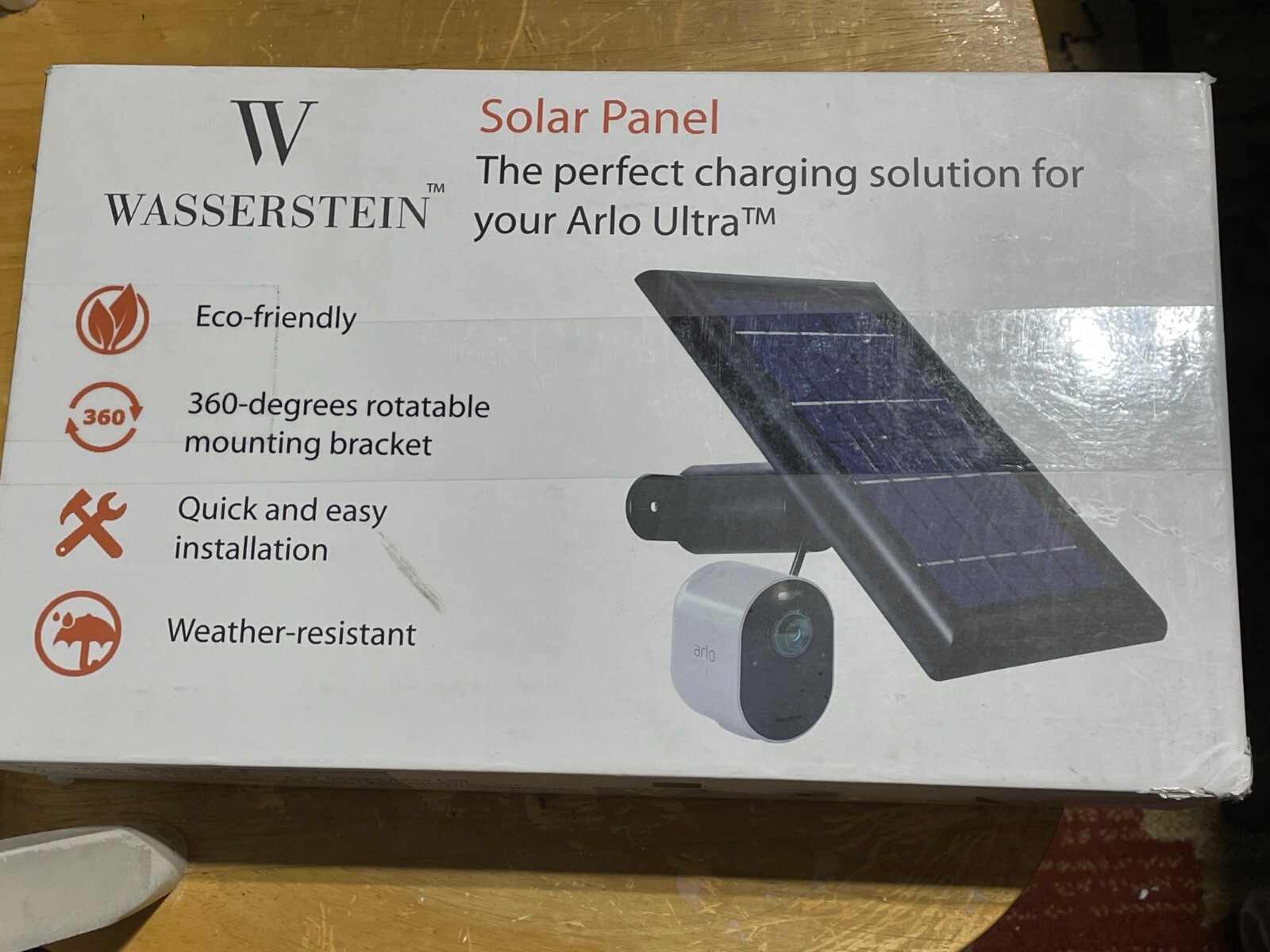 Wasserstein 2 Solar Panel for Arlo Ultra White (Camera Not Included)