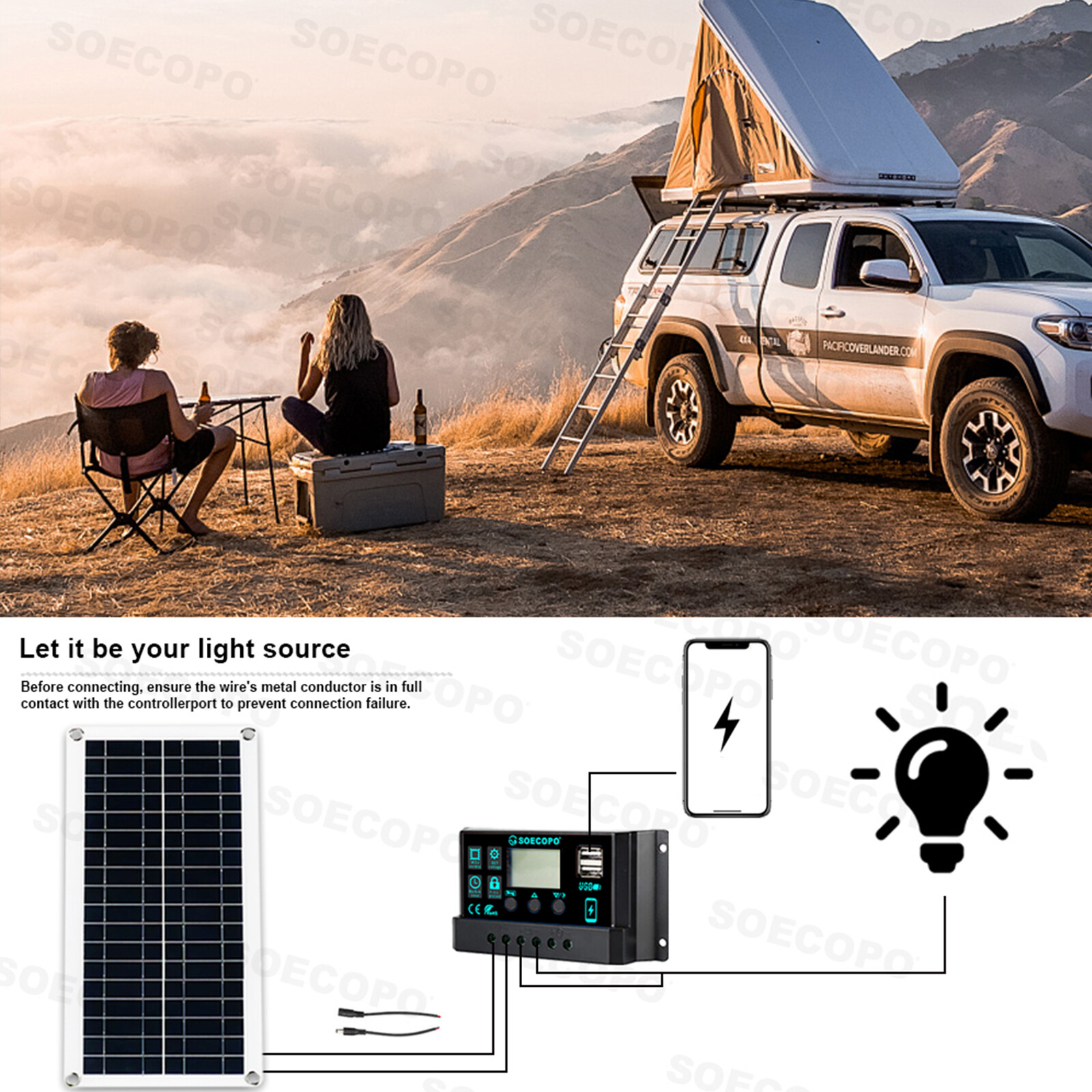 6000W 100A 110V Solar Panel Kit Complete Solar Power Generator Home Grid Syste