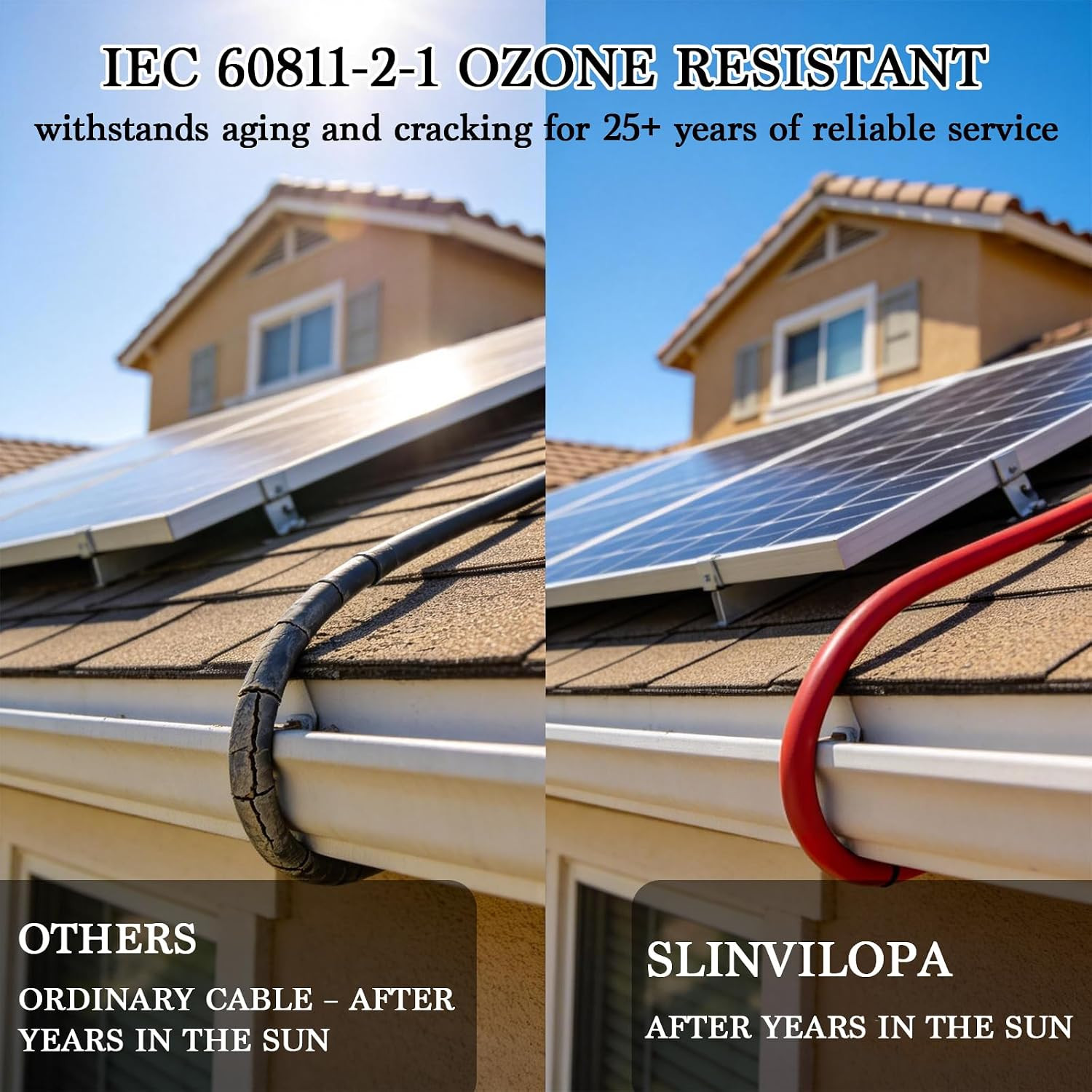 10 AWG Solar Panel Wire, 10Awg(6Mm²) Solar Wire Tinned Copper 10 Gauge PV Cable,