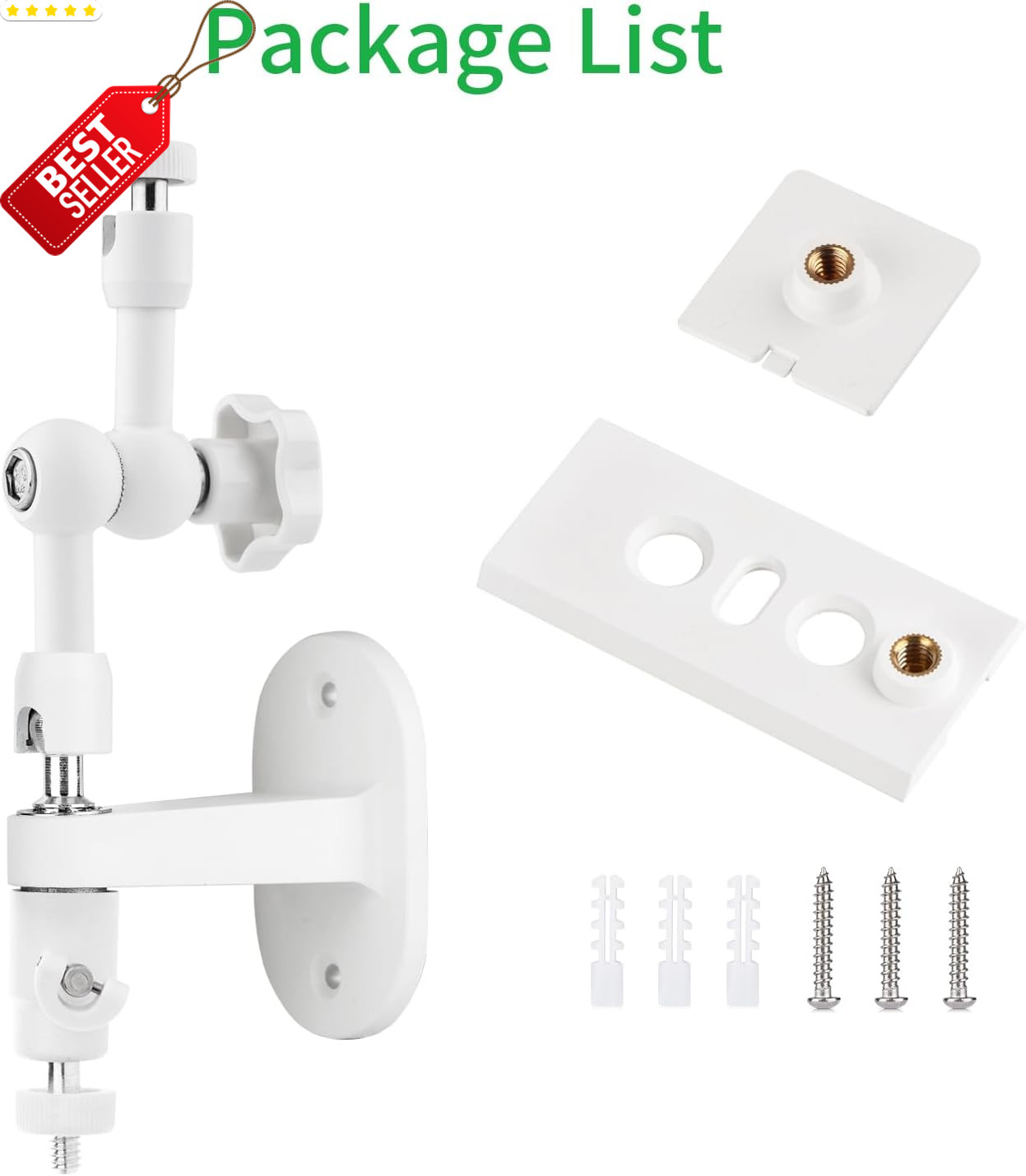 2-in-1 Wall Mount for Ring Solar Panel & Cam Battery Adjustable Angle – US