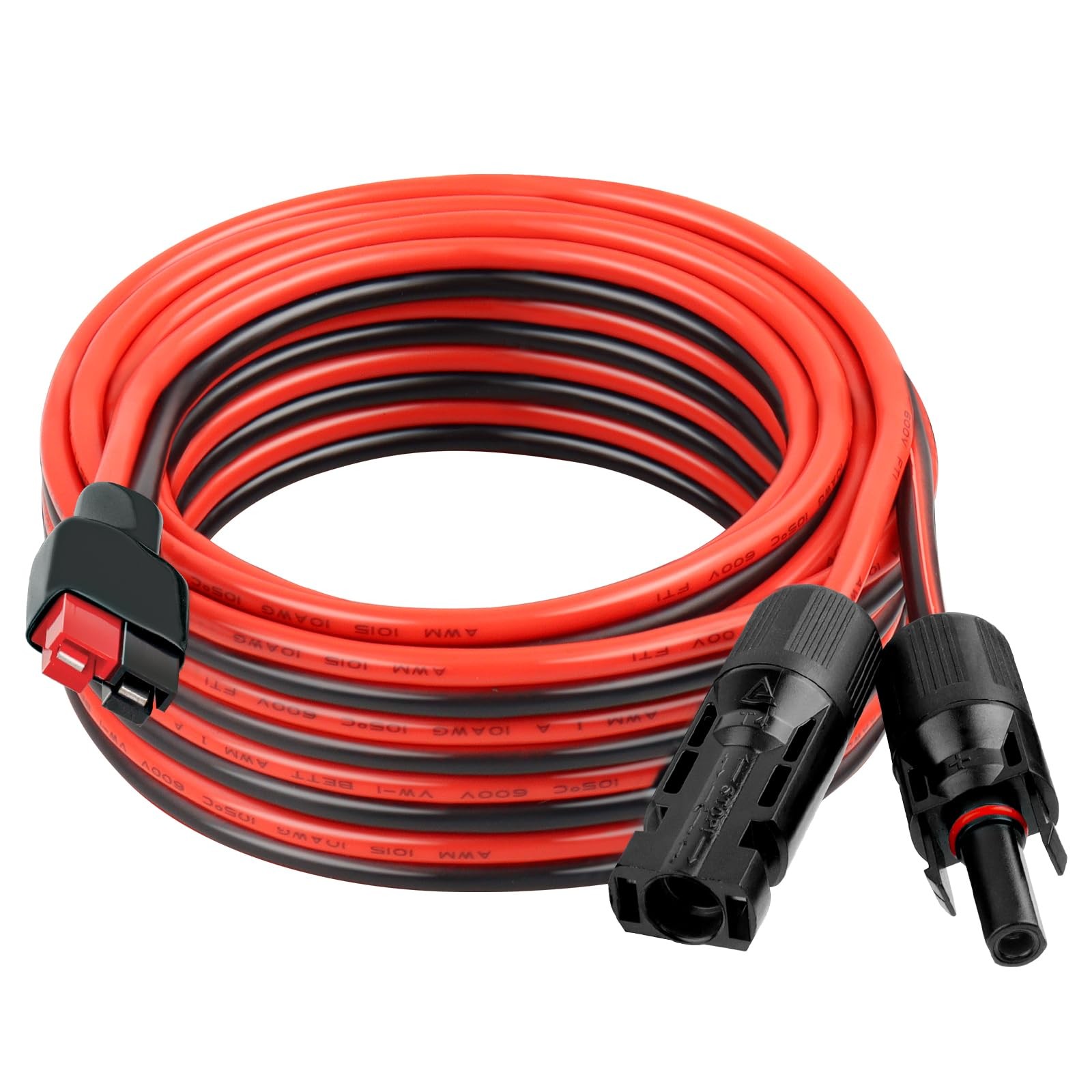 10AWG Solar Panel to -Style Connector Extension Cable 20FT, Tinned Copper Wir…
