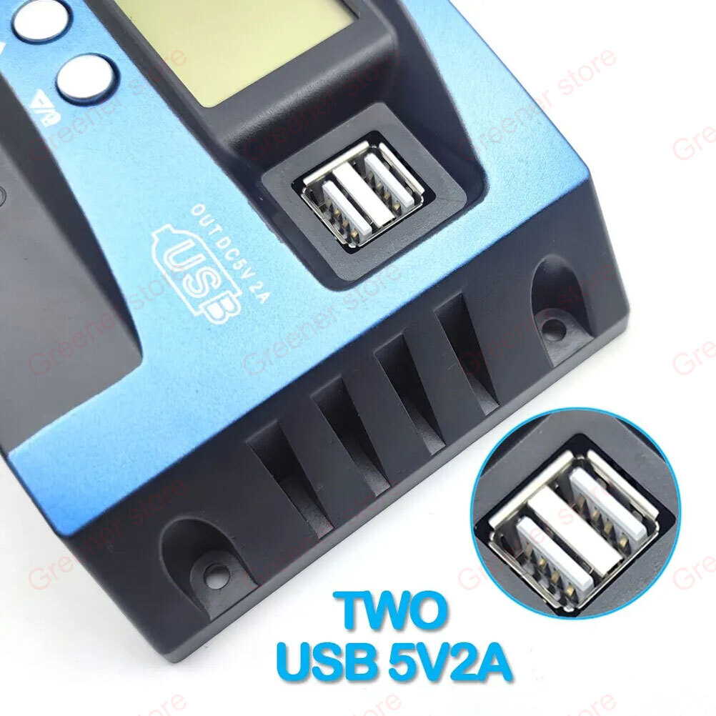MPPT 30A 50A 60A 80A 100A Solar Panel Regulator Charge Controller Auto 12V/24V