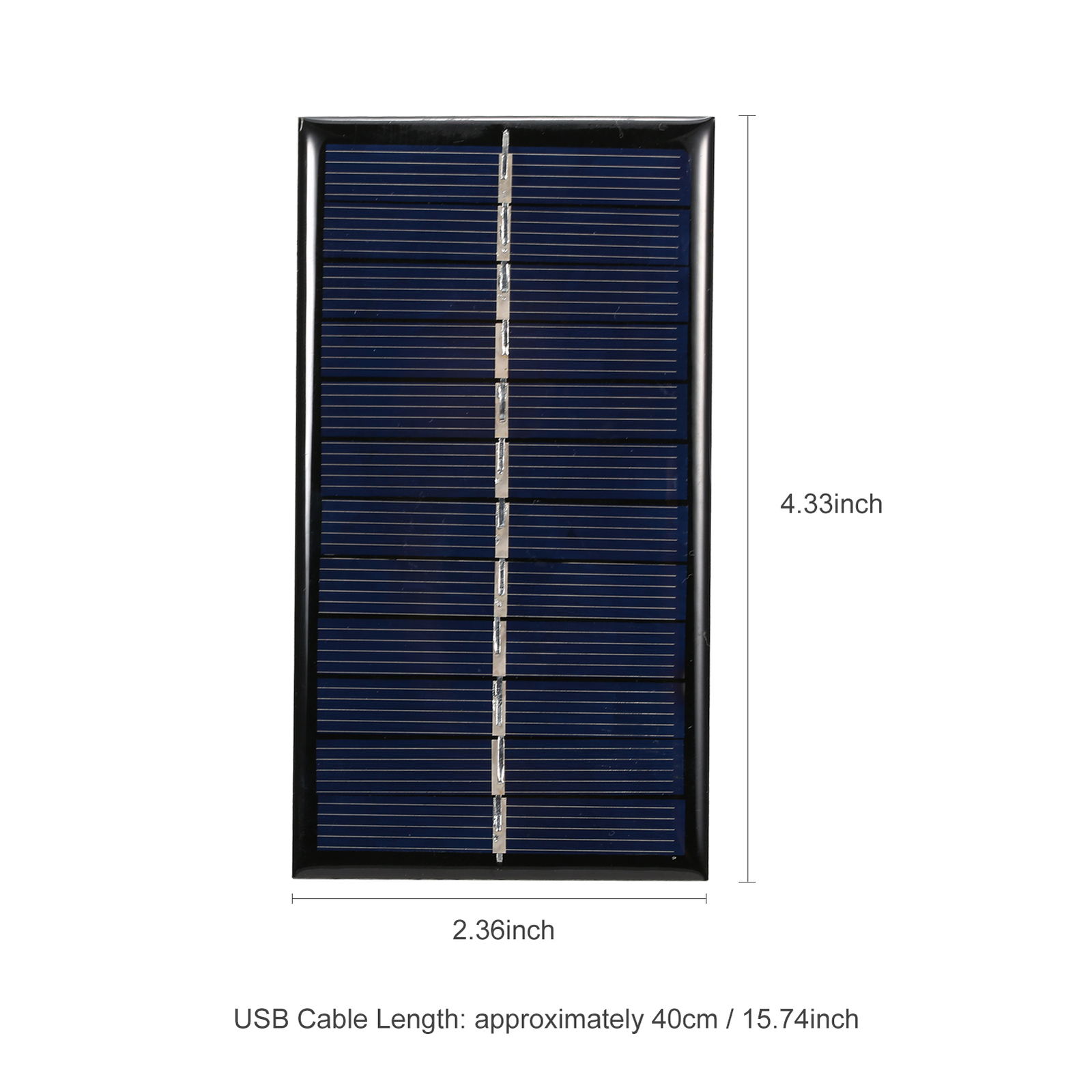 1W Small Solar Panel with USB DIY Polysilicon Silicon Solar Cell R8I6