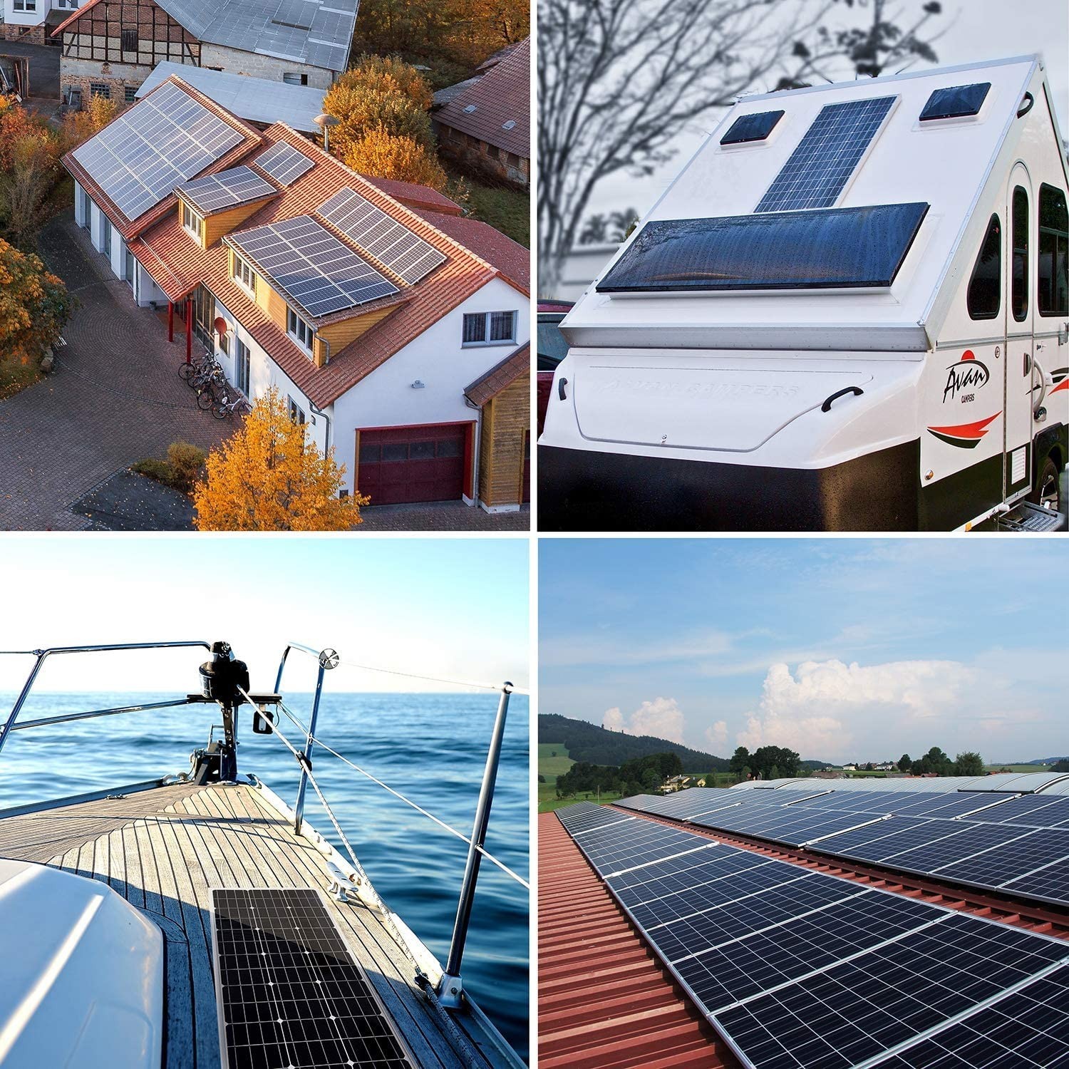 Topsolar Solar Panel Kit 100 Watt 12 Volt Monocrystalline Off Grid System for…