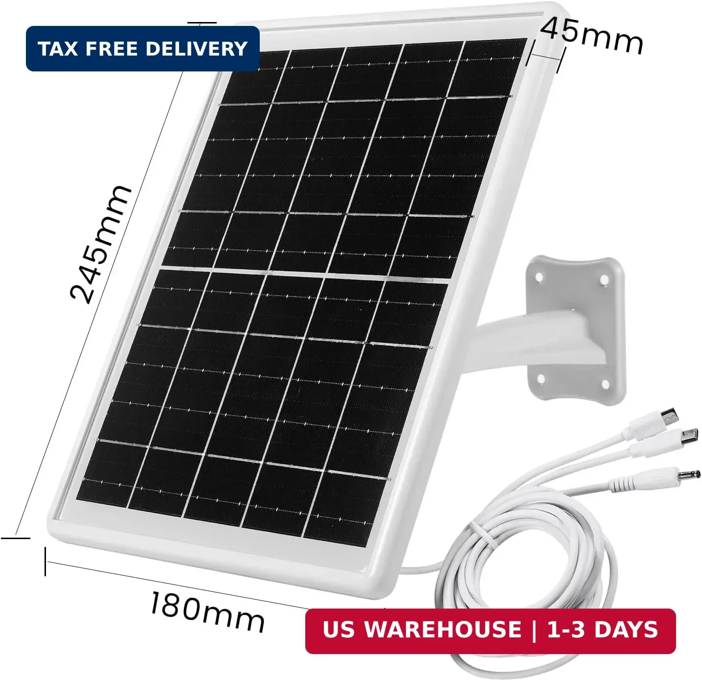Solar Panel for Device DC 5V Type-C Micro USB DC Port builit in 12000mAh Battery