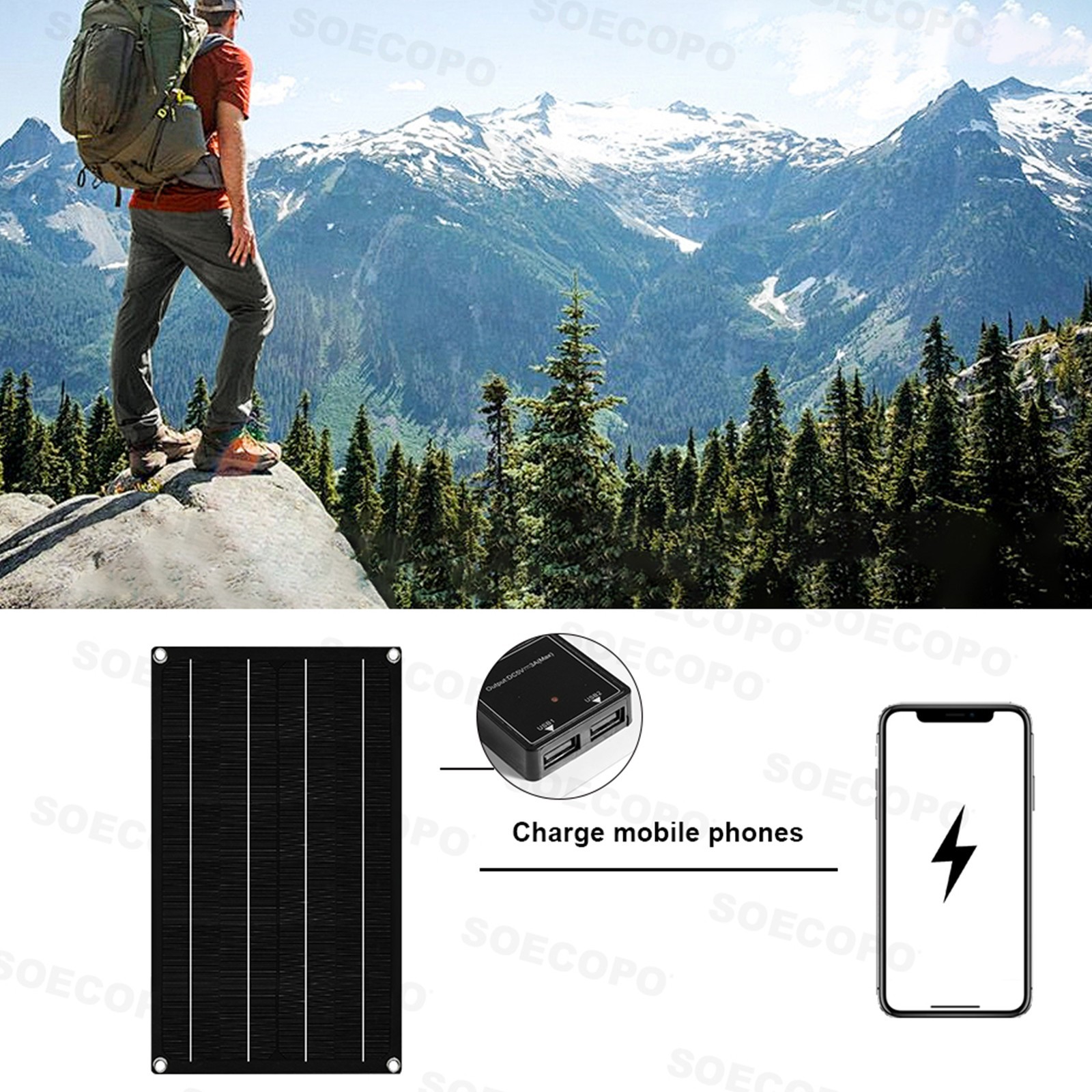 10000W Inverter SolarPanel Kit Solar Power Generator 100A Home 110V Grid System
