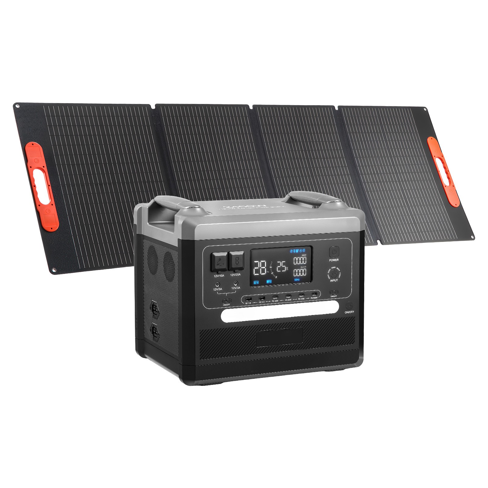 Uimoso Portable Power Station with Solar Generator 2400W 2160Wh and 200W Panel
