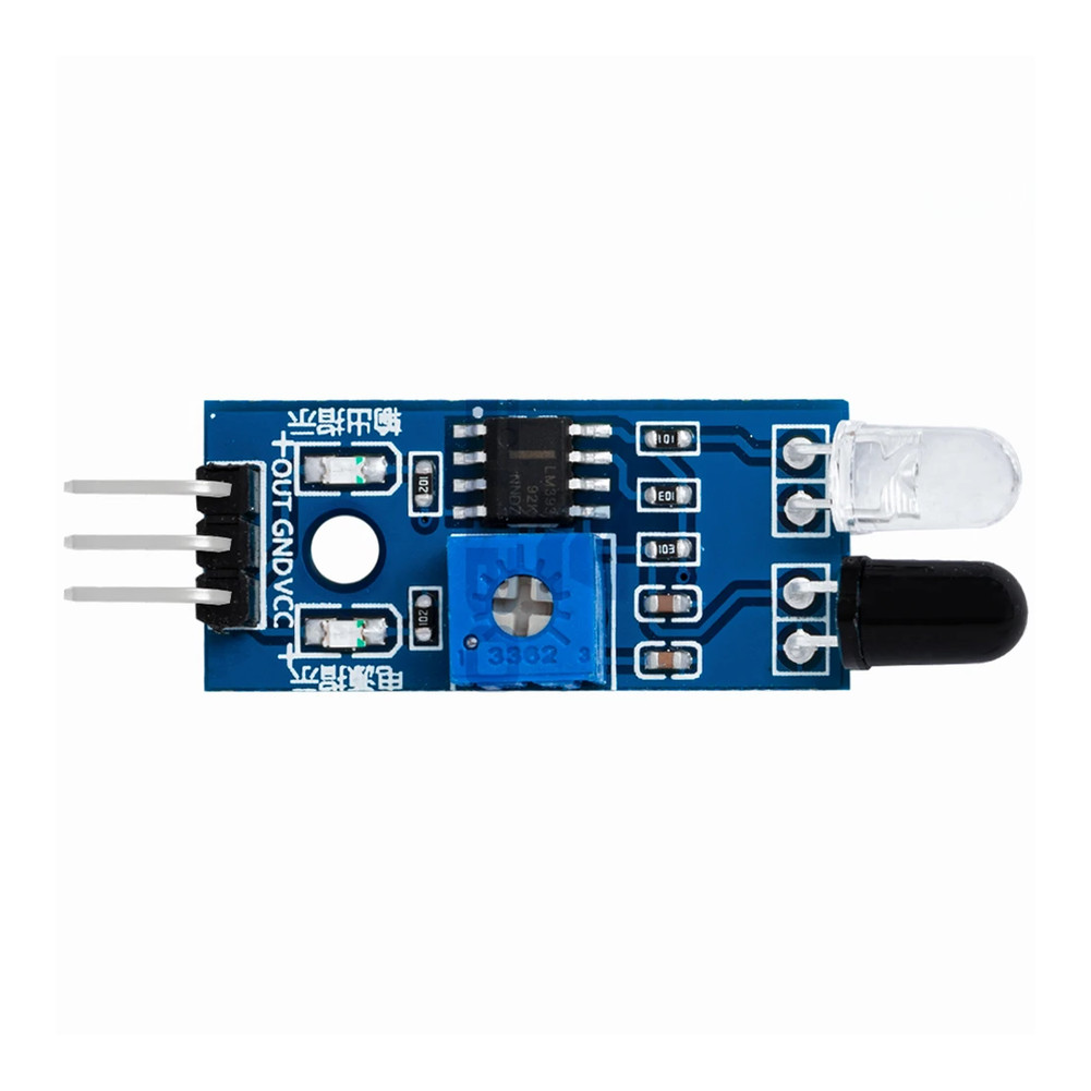 Compact IR Obstacle Avoidance Module 3.2 x 1.4 cm PCB Size with Mounting Holes