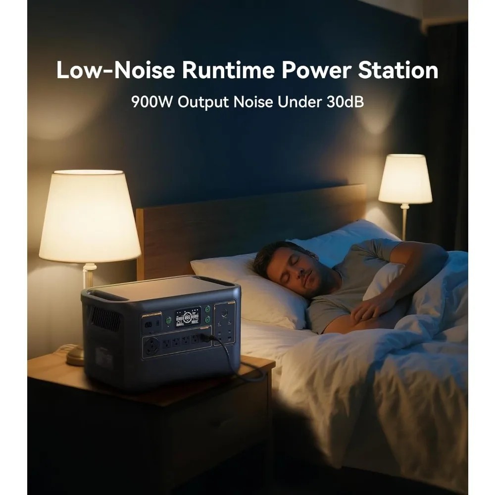 Portable Power Station 3072Wh LiFePO4 Solar Generator 3600W Home Backup Battery