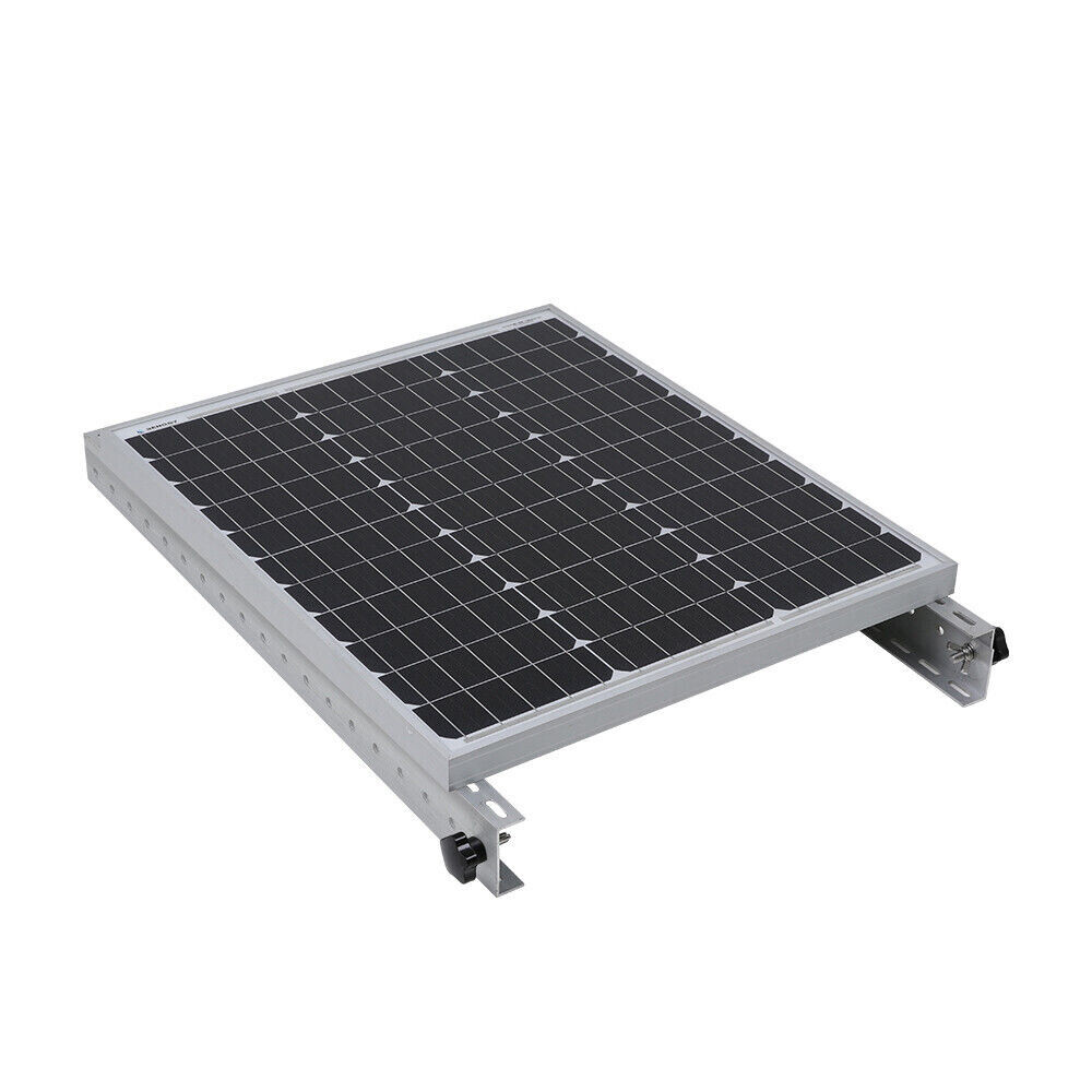 2 Set Adjustable Solar Panel RV Tilt Mounting Rack Bracket Rooftop Flat Surface