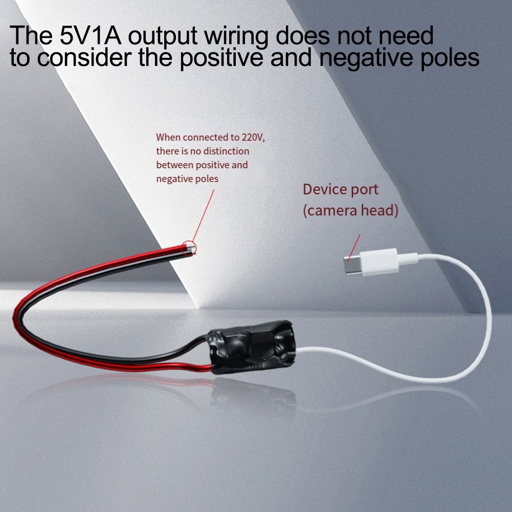 Compact 220V to 5V 1A Adapter for Wireless Camera with Safety Features