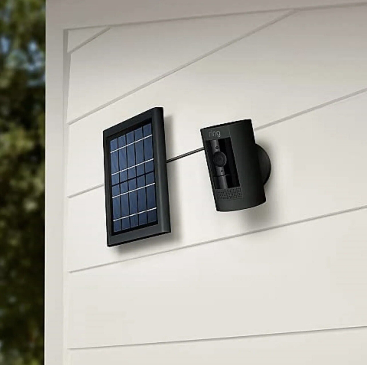Ring Solar Panel Compatible Spotlight Camera & Stick Up Cam Battery BLACK NEW