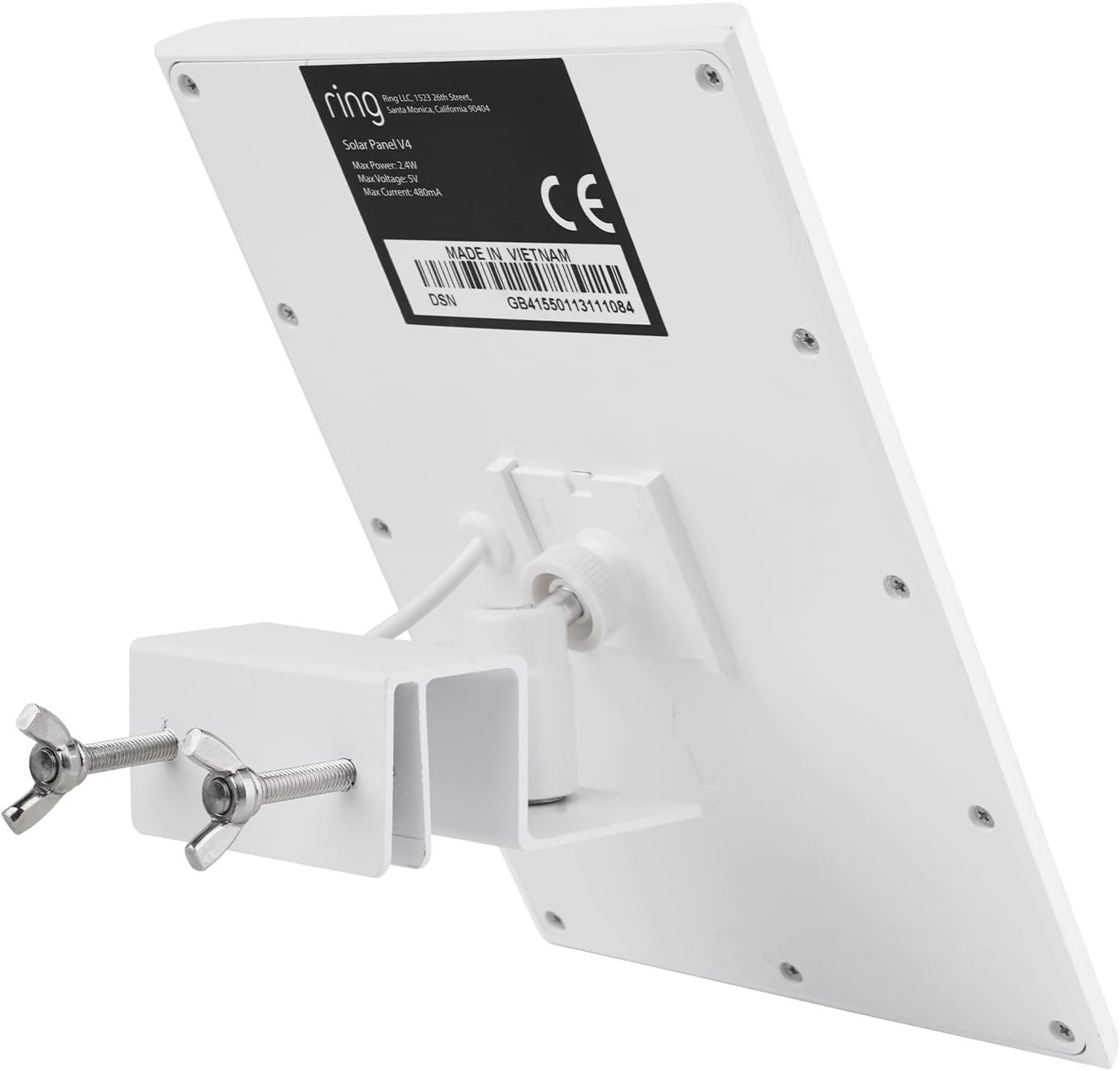 360-Degree Adjustable Mount Bracket for Ring Solar Panels – Weatherproof Design