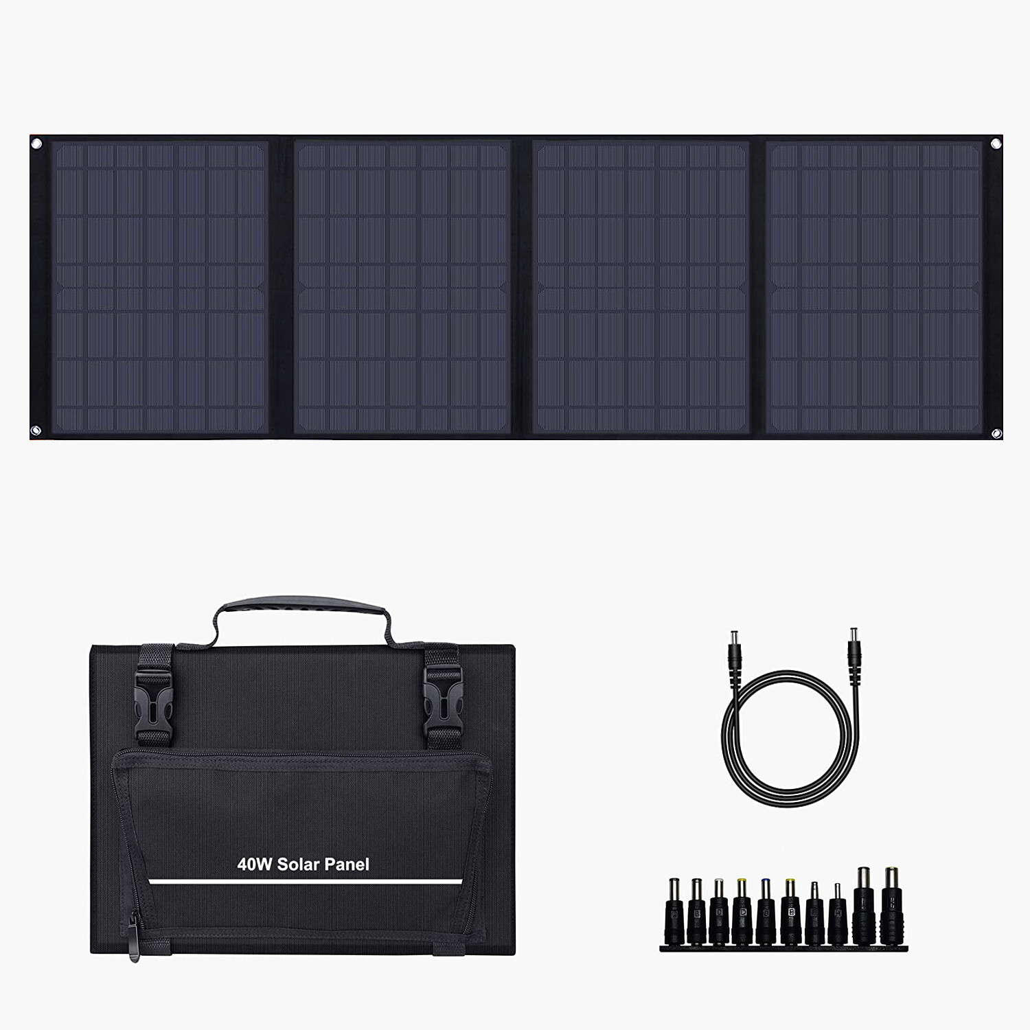 40W Portable Solar Panel Foldable DC USB Camping Charger For Phone Power Station