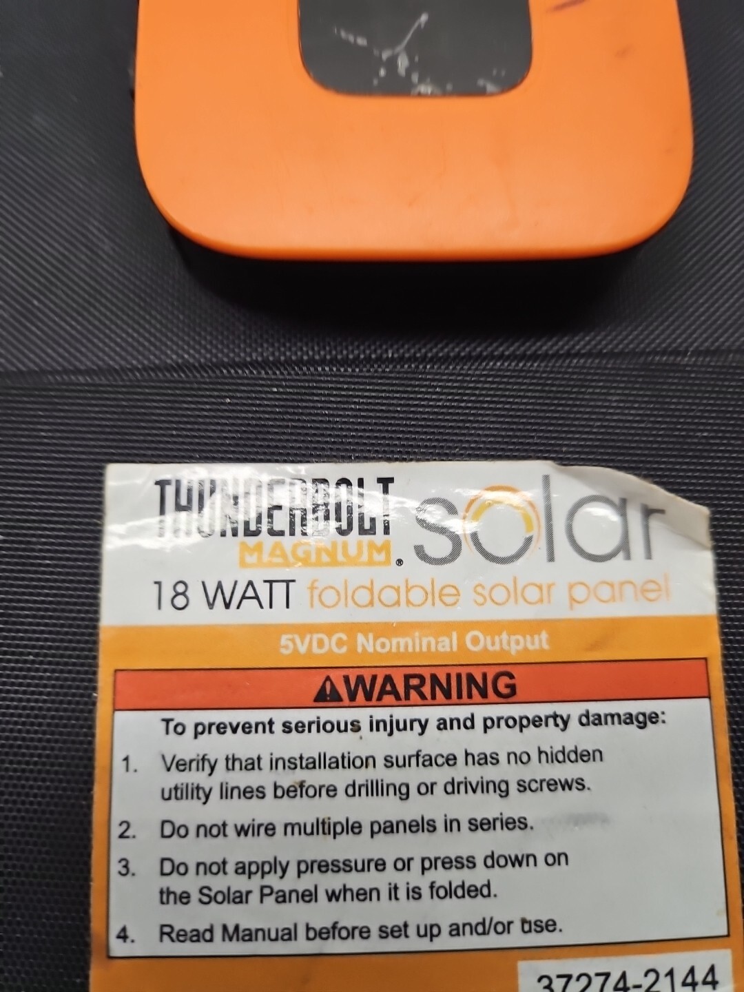 Thunderbolt Magnum 18 Watt 18v DC Solar Panel Kit Charge 12v USB ADAPTER & PANEL