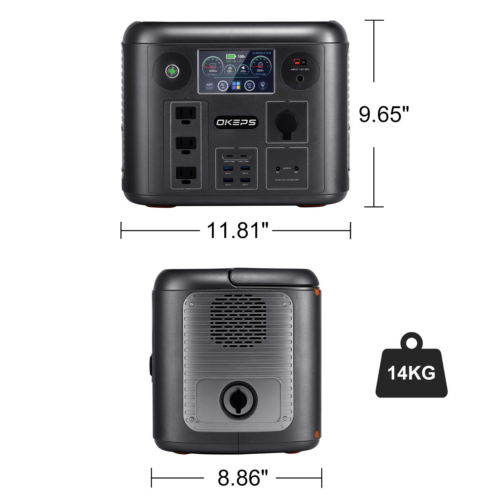 1500W Portable Power Station Explorer 1280Wh Battery w/Foldable Solar Panel Kits