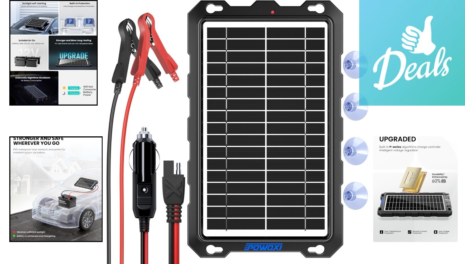 Reliable 9W Solar Battery Maintainer – Easy Install for Cars, Motorcycles & More