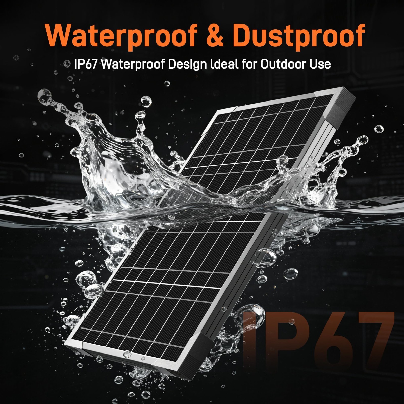 12V Solar Gate Opener Kit – 10W Waterproof Solar Panel with MPPT Controller & Ch