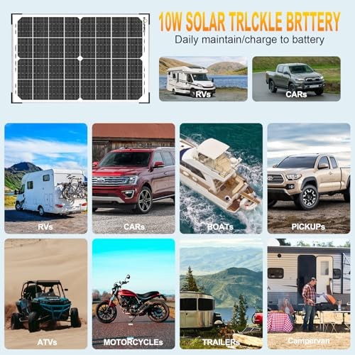 30W Solar Battery Charger Solar Battery Maintainer + Upgrade 10A MPPT 30W MPPT